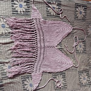 Lavender Crochet Beach Wear