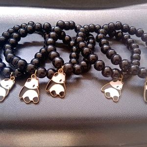 Combo Of 5 Bracelets With Panda Charms