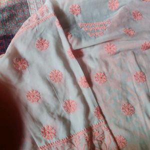 Lucknow Chikan Kurti Cotton