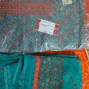 Unstitched Full Suit Set With Dupatta