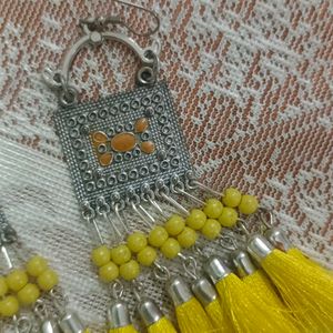 Yellow Colour Earrings.