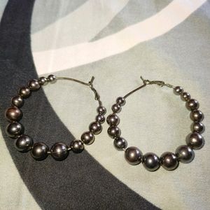 Trending Big Circle Earrings Black Colour