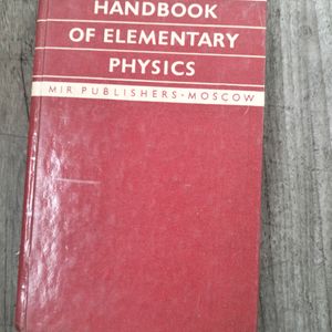 Handbook Of Elementary Physics - Rare