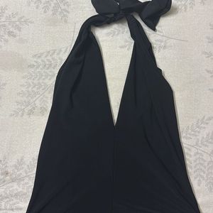 Black halter neck Top