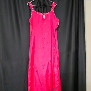 Dark pink kurta in georgette.