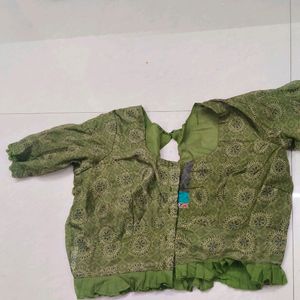 Green Organza Blouse