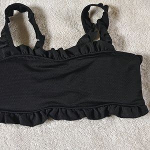 SEXY BLACK PADDED BRALETTE TOP