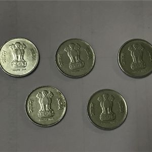 Rare Collection 10 Paise Coins Small Size For Numismatics(5 Pcs)