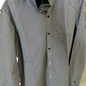 Mens Contrast Collor Checks Shirt Size 41