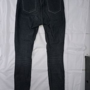 JEANS In Dark Bluish Colour- High Waist Skinny Jeans, Length-around 36, Bottom- 10 and the half.