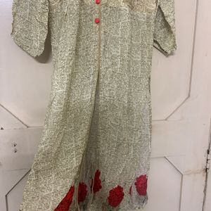 Front Slit Kurta Floral