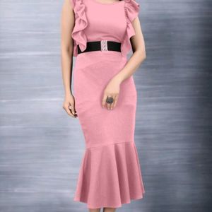 Pink Western Bodycon Dress