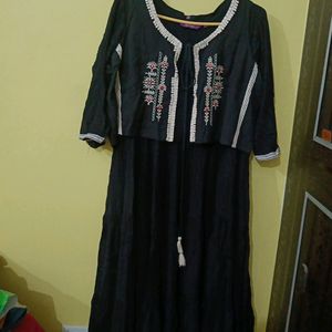 Long Kurta Set With Jacket