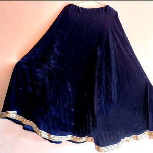 Velvet Fully Stitchd Lehnga Choli With Dupata