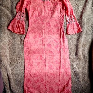 Mirror And Lace Work Kurti