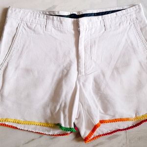 BRANDS COTTON WHITE SHORTS