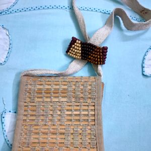 Jute Sling Bag With Bracelet!