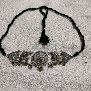 Oxidised choker set