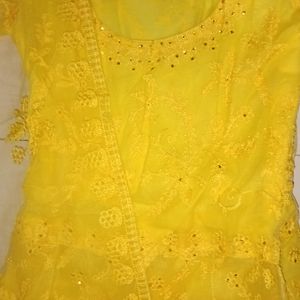 Yellow Anarkali Dress