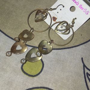 Free Size Gold Metallice Earrings