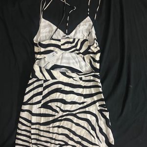 zara cut out animal print mini dress