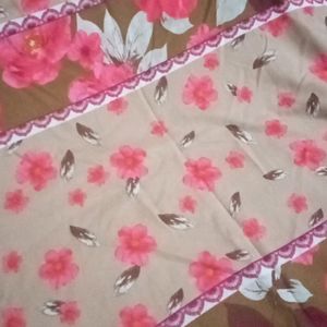Bedsheet For Double Bed With 2 Pillow Cover