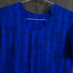 Royal Blue Long Kurti