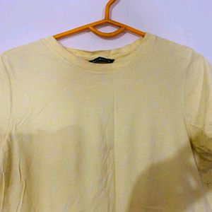 Mast & Harbour Lime Yellow T-Shirt For Women.