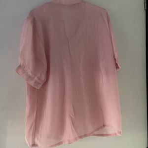 Light pink Sheer Shirt Top