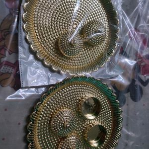 Pooja Thali With 2 Attached Box