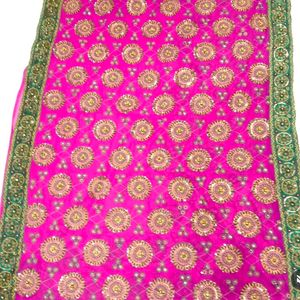 Magenta Pink Saree