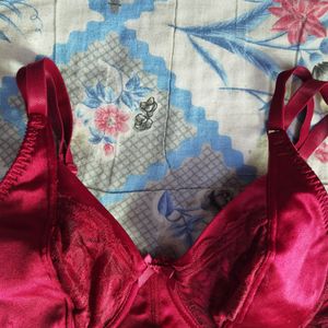 Imported Lace Red/maroon Bra(underwired)