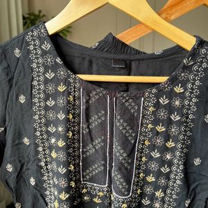 Black Kurta Palazzo With Dupatta