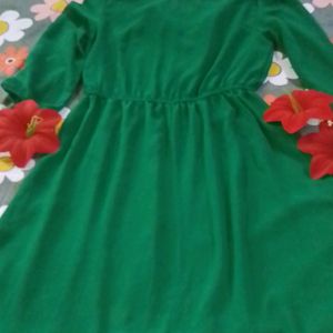 Pretty Short Green Dress For Girls