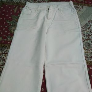 white straight leg jeans