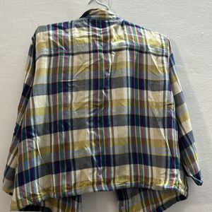 Multicoloured Checked Crop shirt
