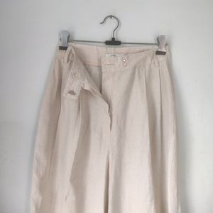 LINEN OFF WHITE TROUSER