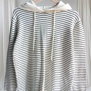 Striped Longline Hoodie