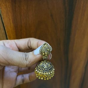 Oxidised Gold Jhumka