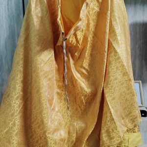 Silk Yellow Long Skirt With Dupatta