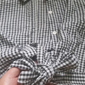 Checked Crop Shirt