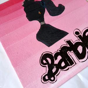 PINK BARBIE acrylic Canvas Painting Board(HANDMAD)