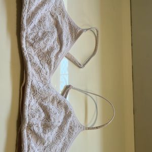 H&M White Lace Bralette/Bra , Size-M