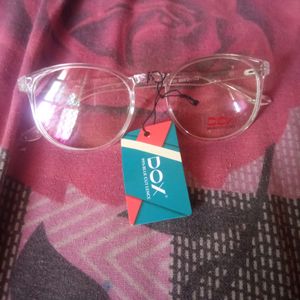 Unisex Transparent Oval Shape Spectacles