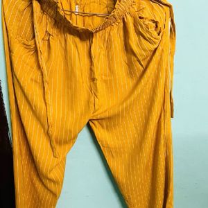 Yellow Strip Trouser