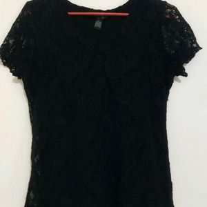 Black Net Top