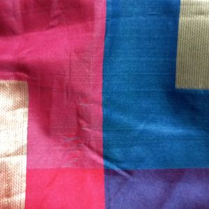 Multicolor Saree in good condition without blouse.