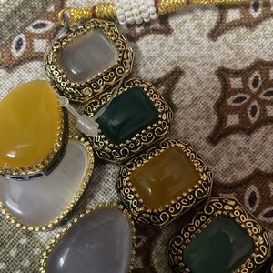 Multicolour Kundan set