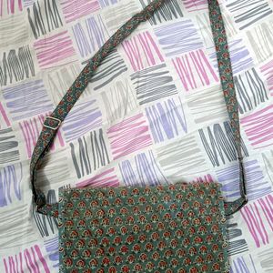 Ajrakh Pattern Cotton Sling Bag