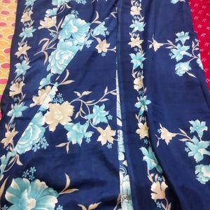 Blue And Red Saree